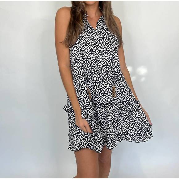 Skemo | Dresses | New Skemo Art Deco Celeste Short Dress In Black ...